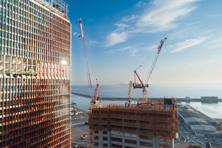 Manitowoc: Potain MR 295 luffing jib cranes climb to new heights on high rise project in southern France 